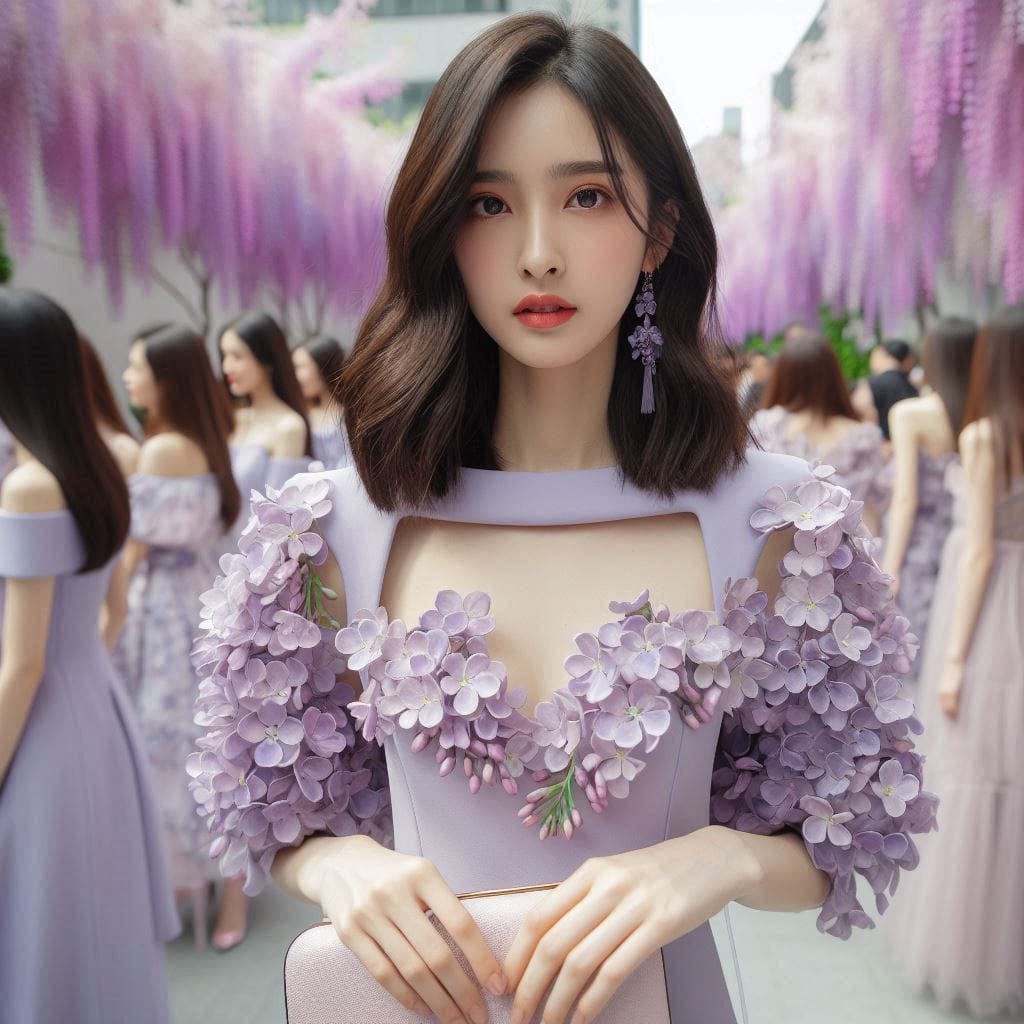 Beautiful girl shopping by chance