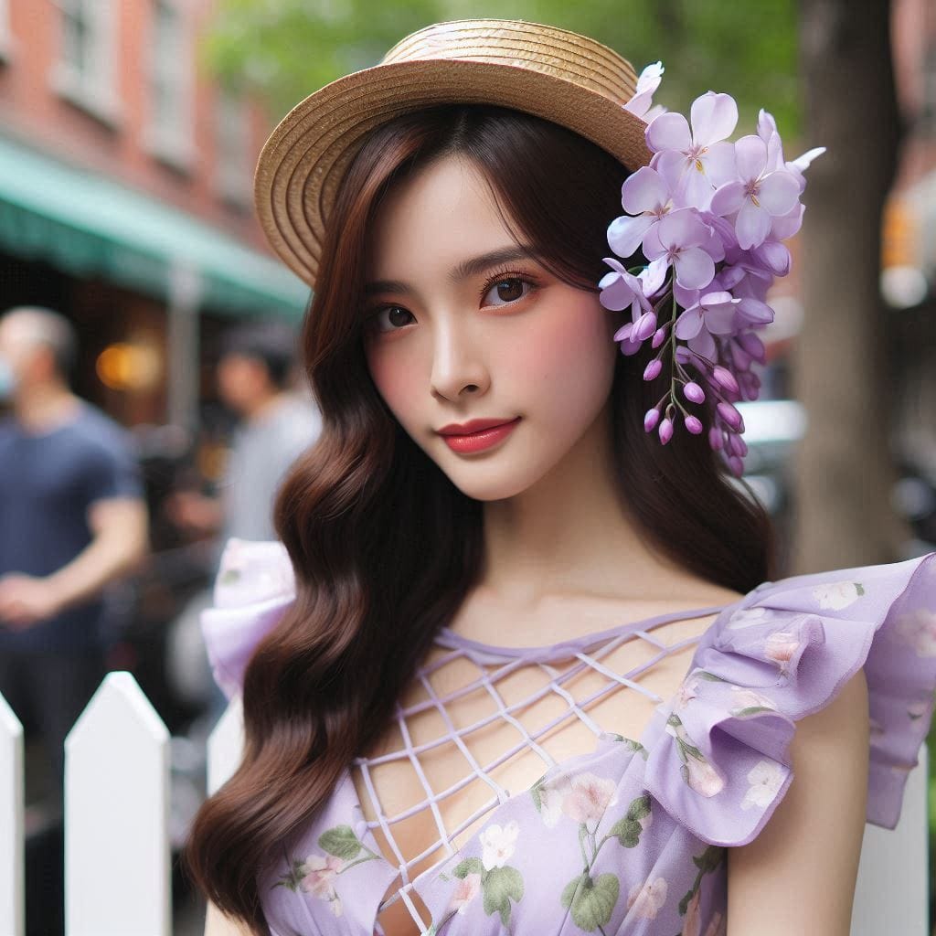 Beautiful girl shopping by chance