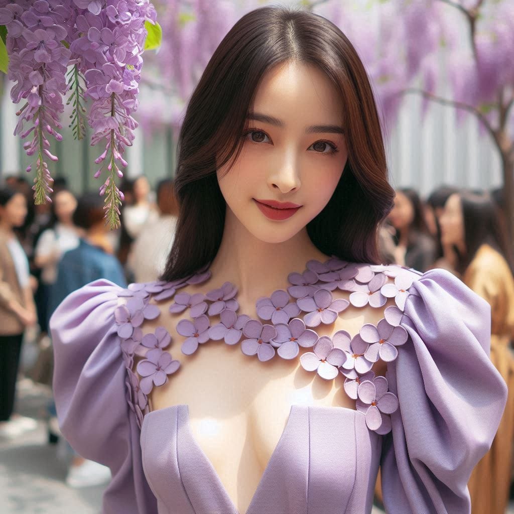 Beautiful girl shopping by chance