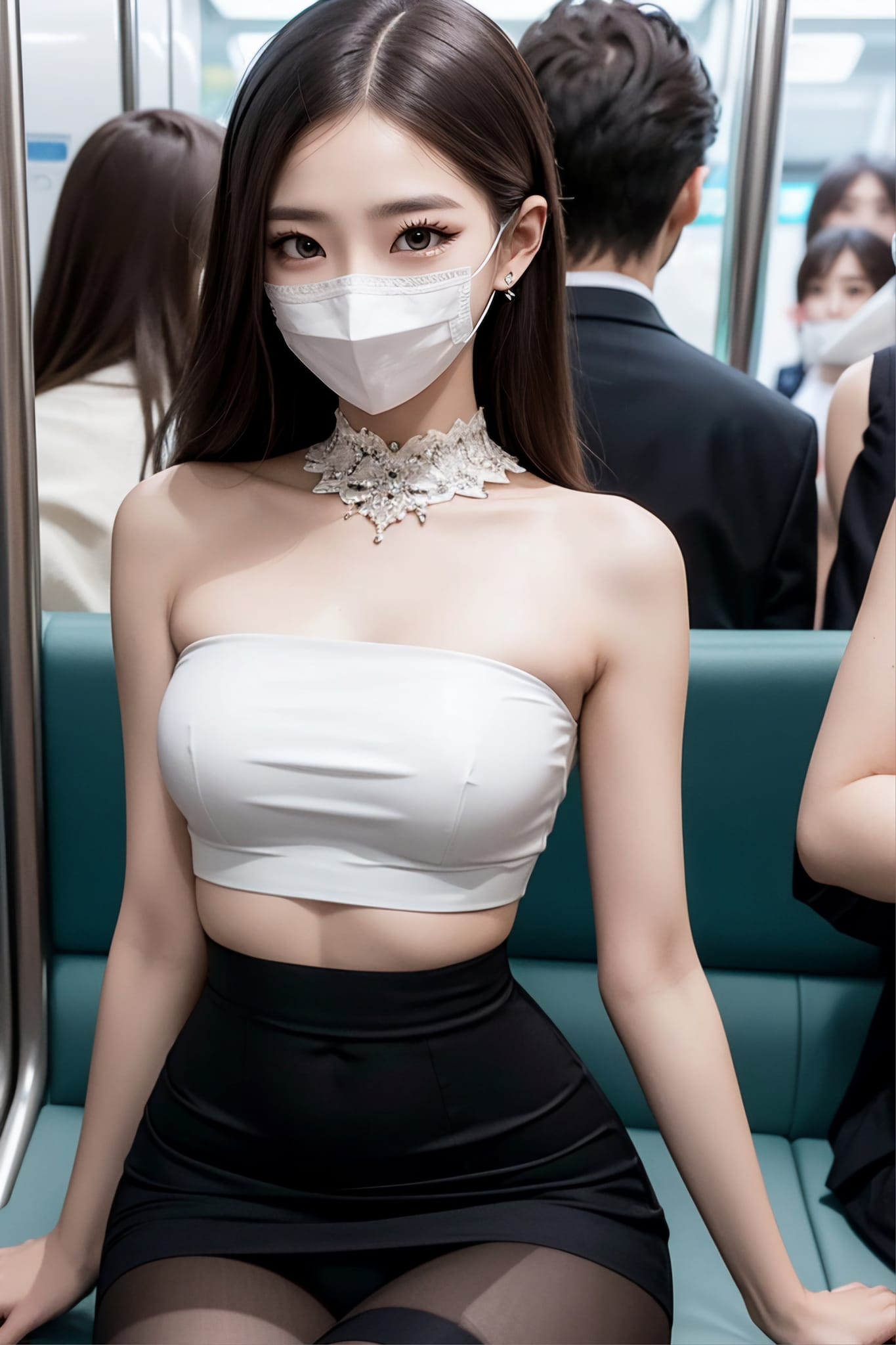 Girl on public transport