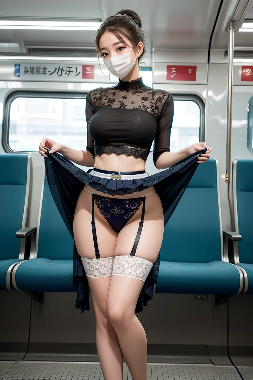 Girl on public transport