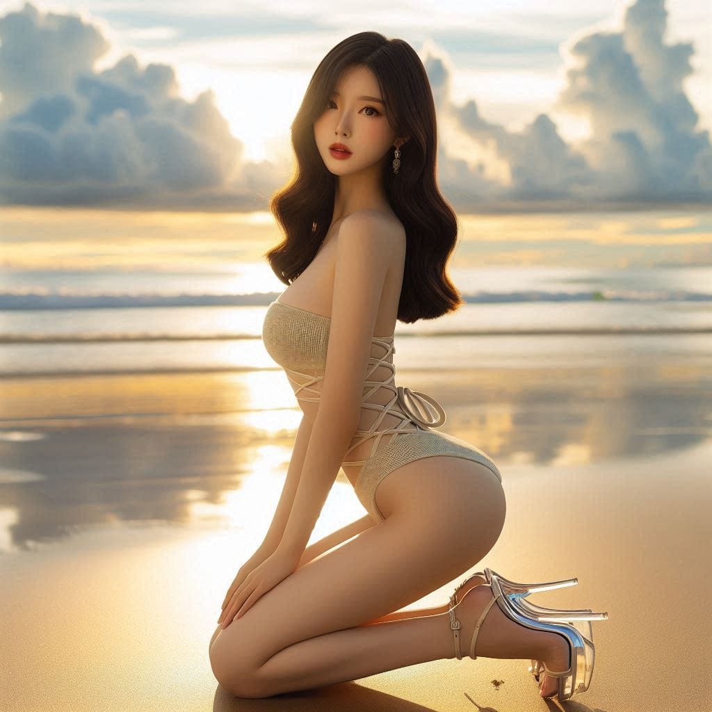 Sister on Sunset Beach