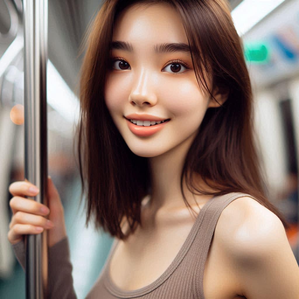 The girl on the subway
