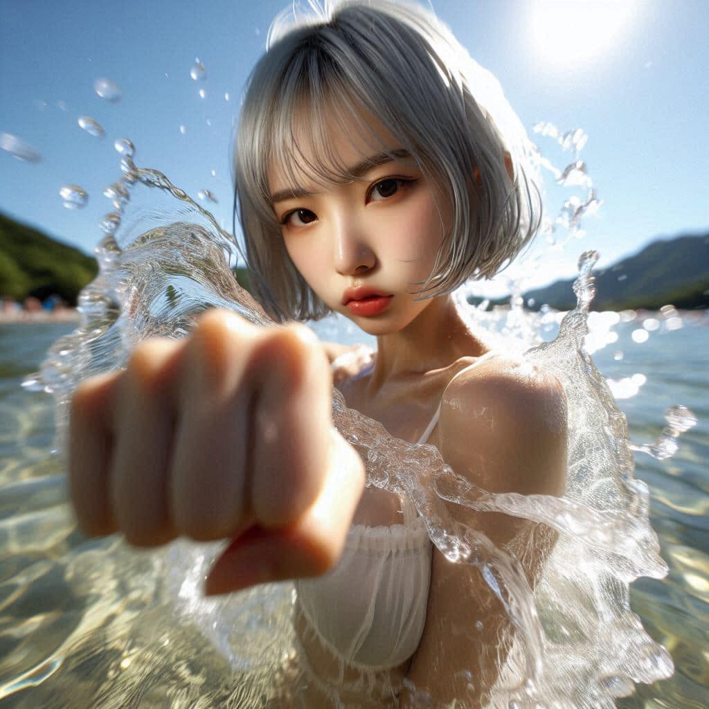 Sister's flowing water three absolute. Fist. Palm. Foot