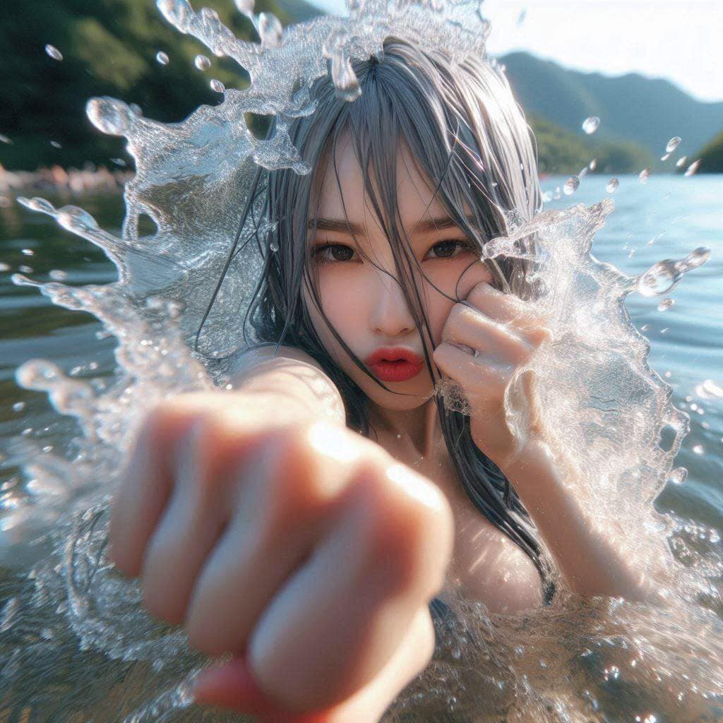 Sister's flowing water three absolute. Fist. Palm. Foot