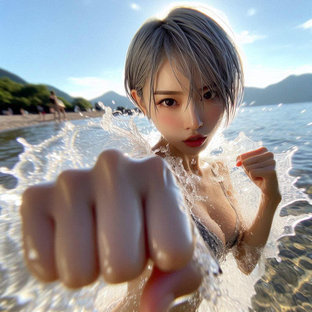 Sister's flowing water three absolute. Fist. Palm. Foot