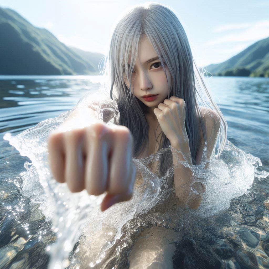 Sister's flowing water three absolute. Fist. Palm. Foot