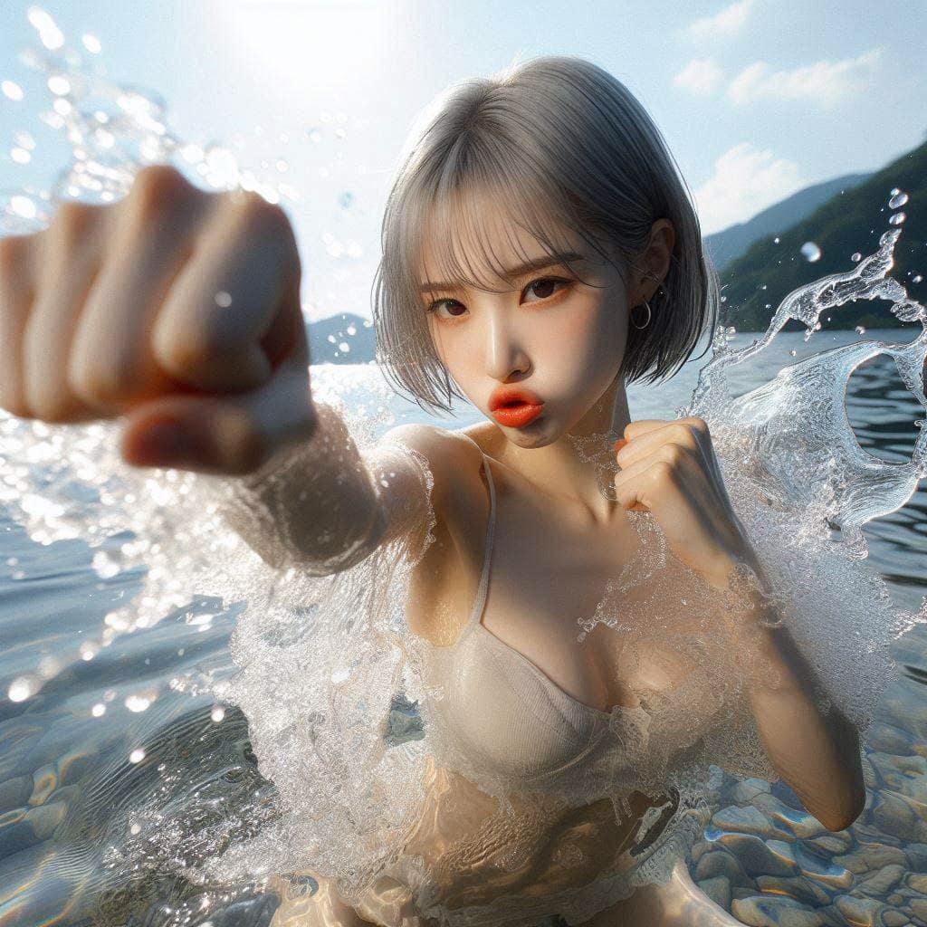 Sister's flowing water three absolute. Fist. Palm. Foot