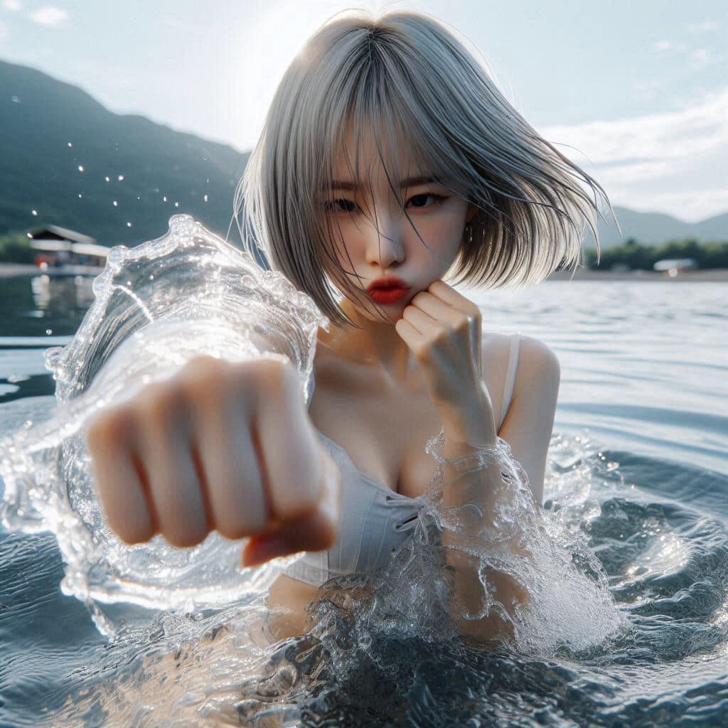 Sister's flowing water three absolute. Fist. Palm. Foot