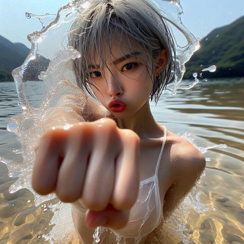 Sister's flowing water three absolute. Fist. Palm. Foot