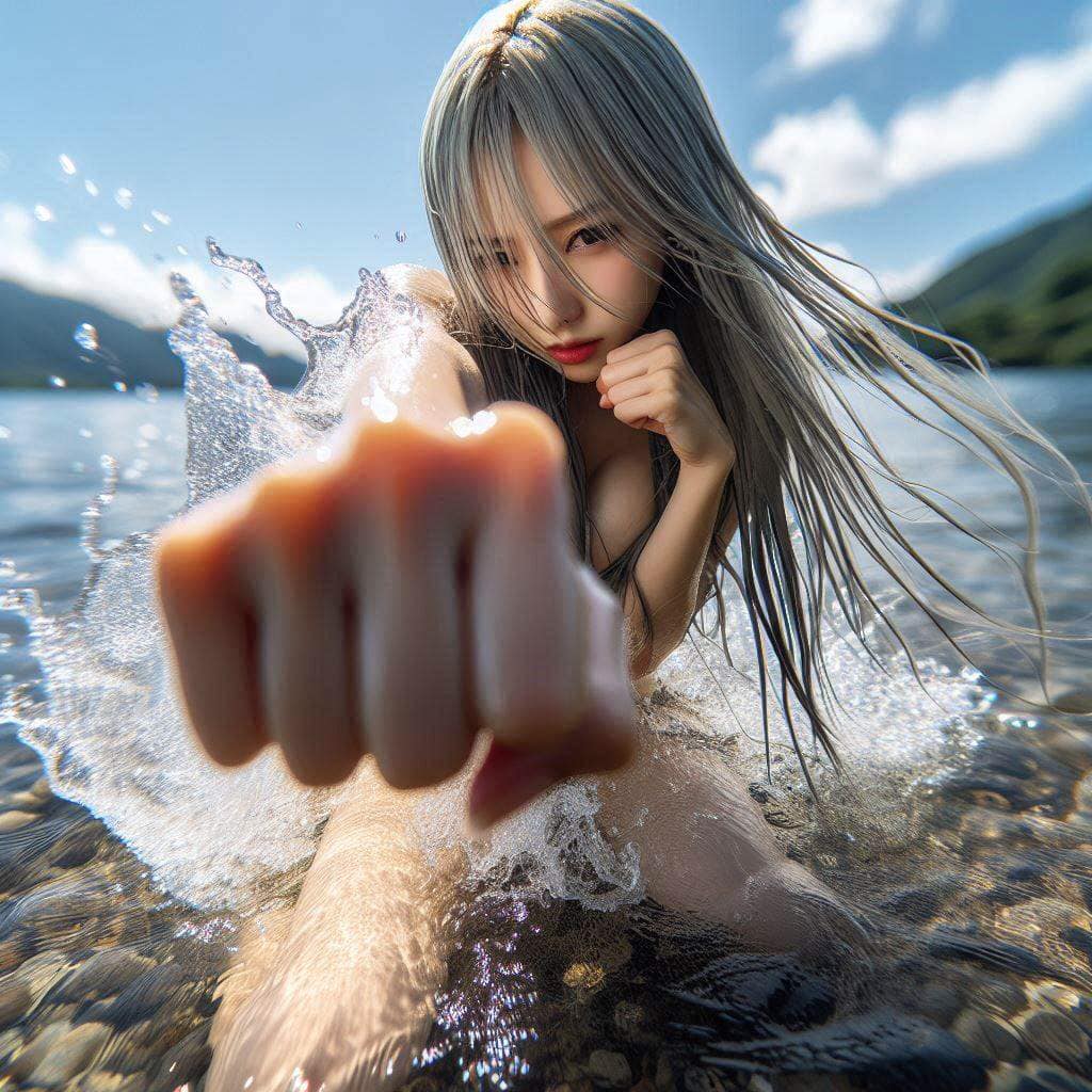 Sister's flowing water three absolute. Fist. Palm. Foot