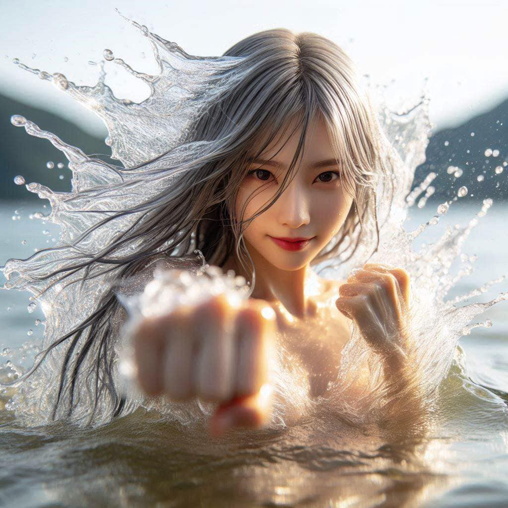 Sister's flowing water three absolute. Fist. Palm. Foot