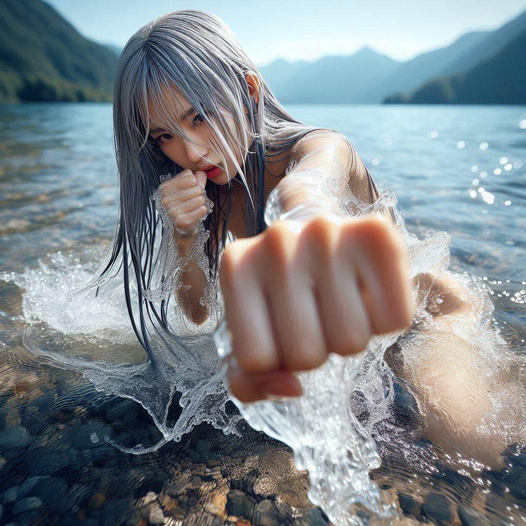 Sister's flowing water three absolute. Fist. Palm. Foot