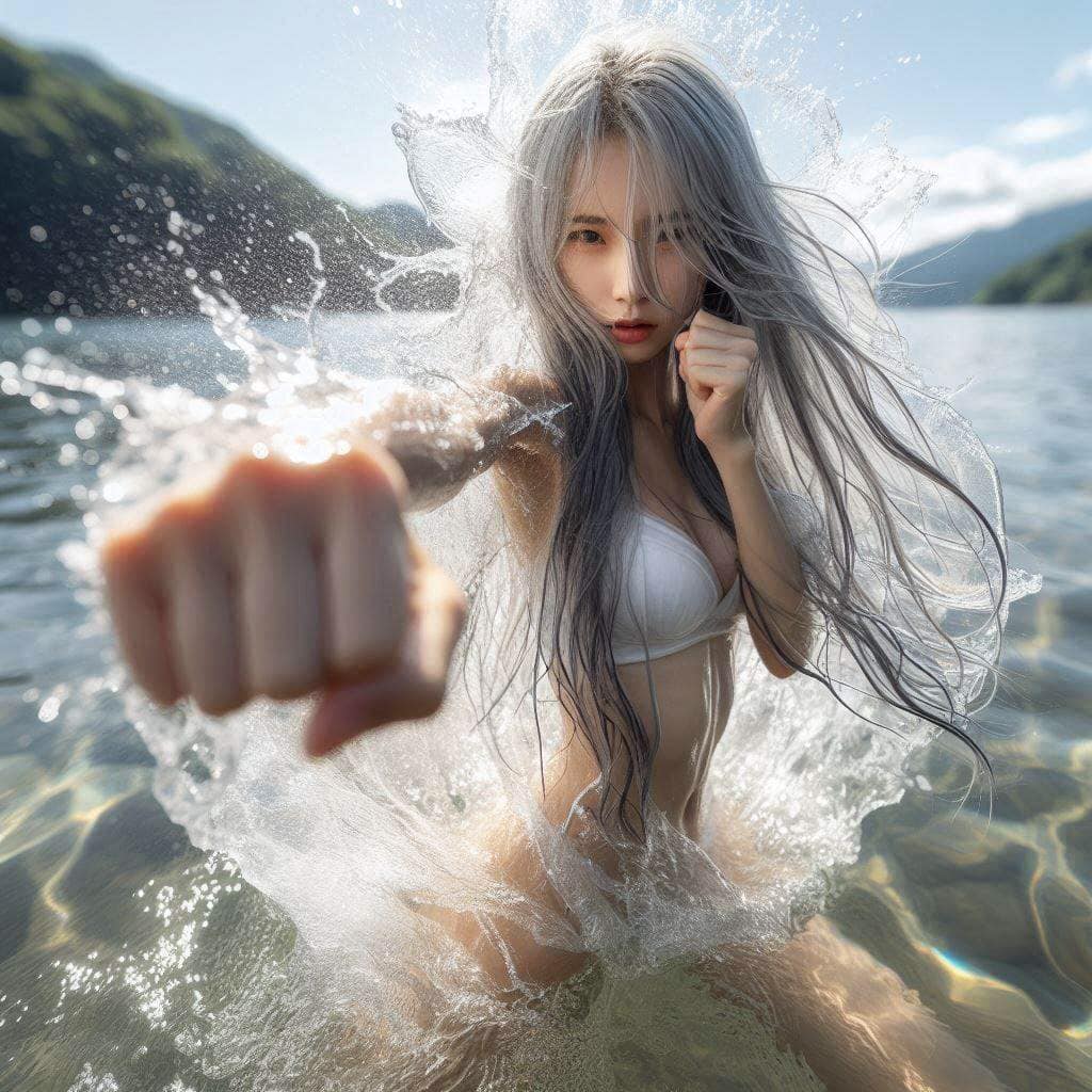 Sister's flowing water three absolute. Fist. Palm. Foot