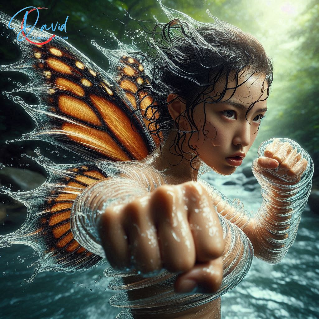 Sister continues to practice boxing, running water fist, butterfly style