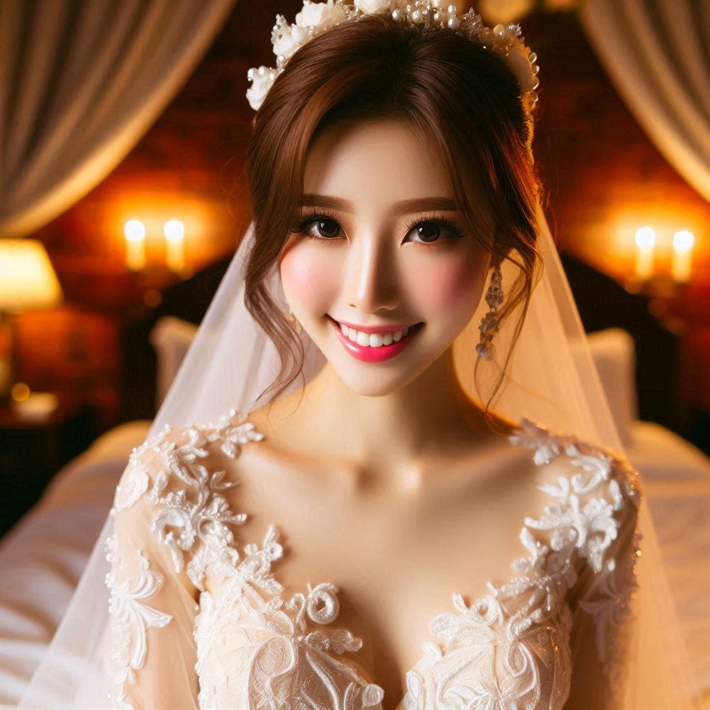 The girl in the wedding dress is so holy