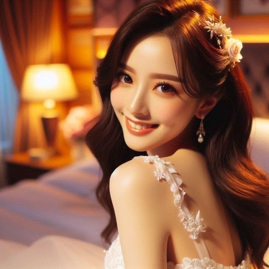 The girl in the wedding dress is so holy