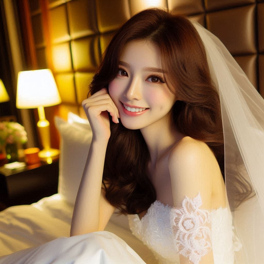 The girl in the wedding dress is so holy