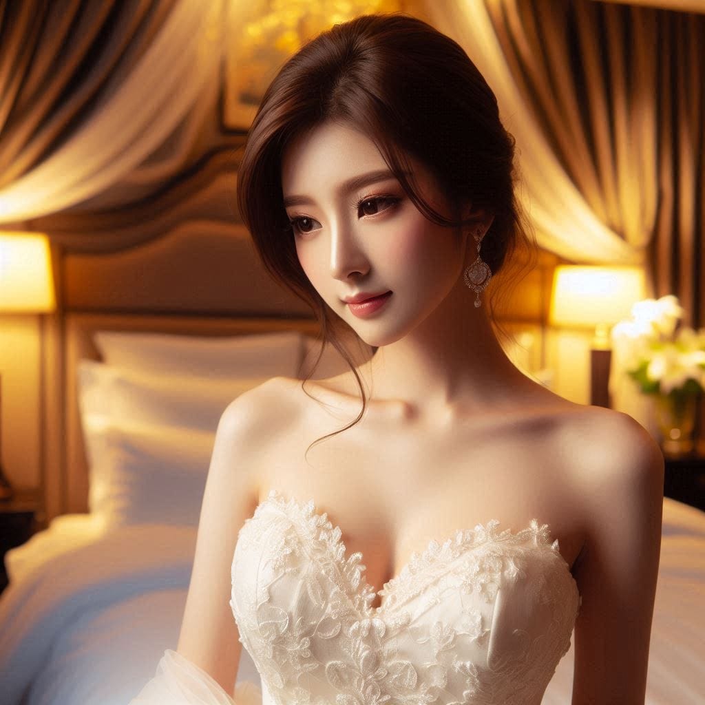 The girl in the wedding dress is so holy