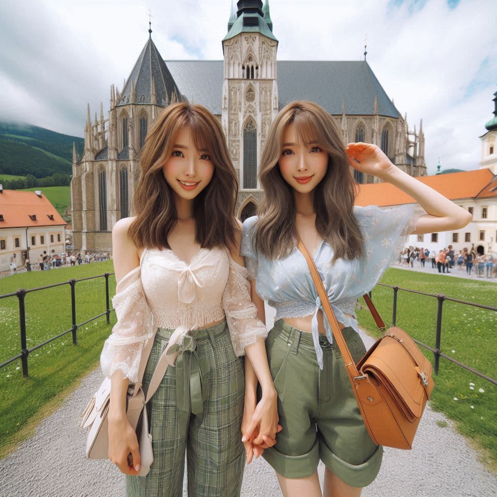 Women travel around the world. 24