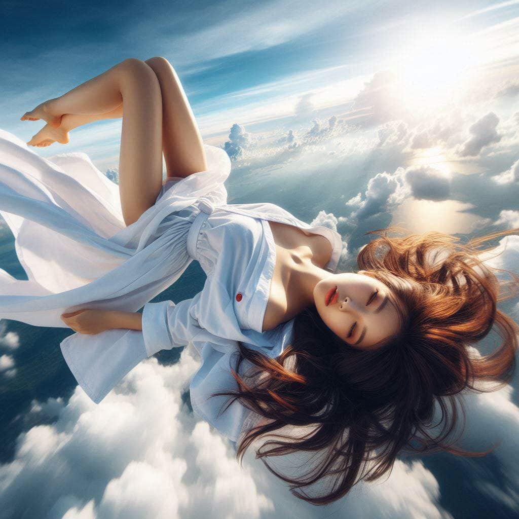 Sister in mid-air