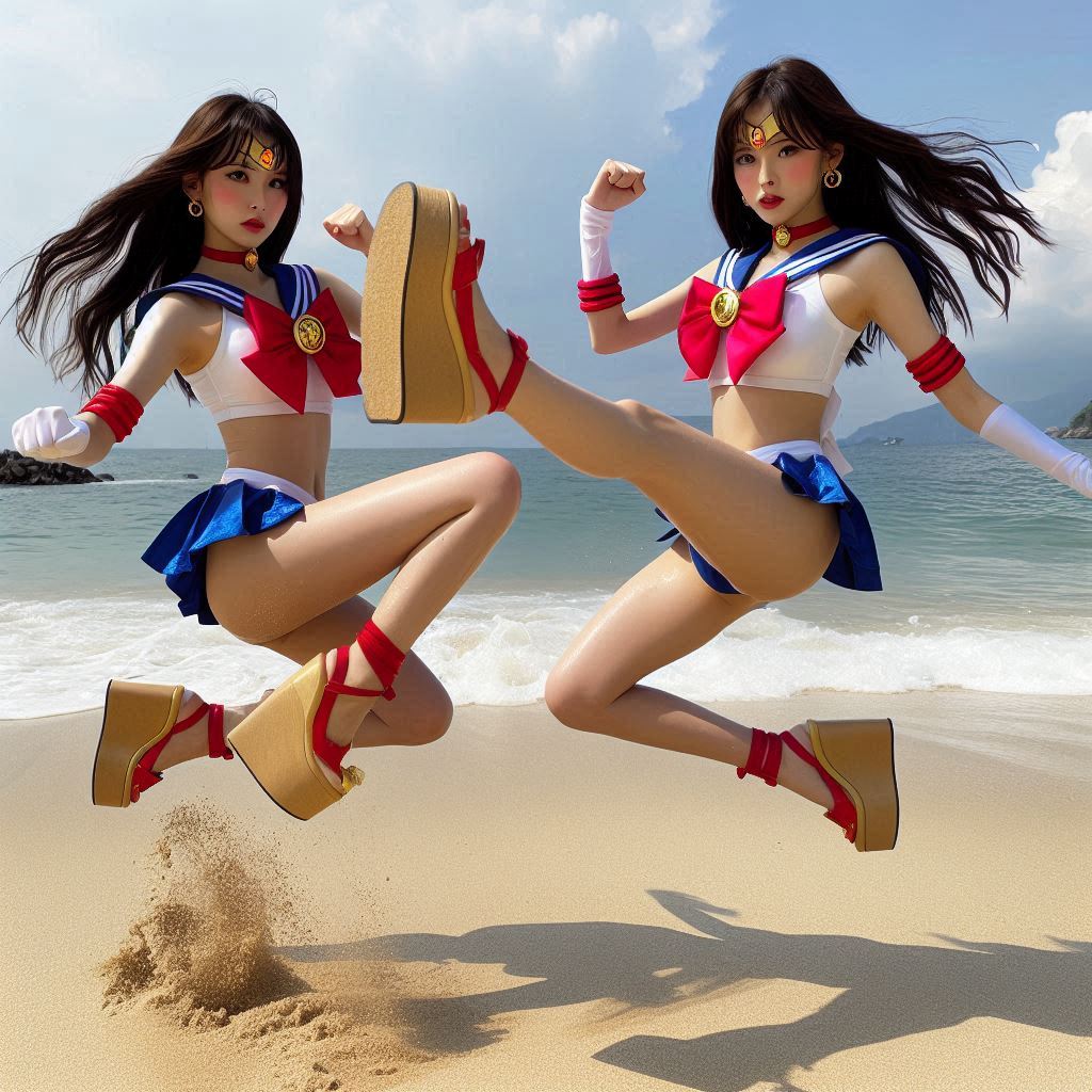 Cosplay Series. Beautiful Warrior Girl III. Emotional Changes