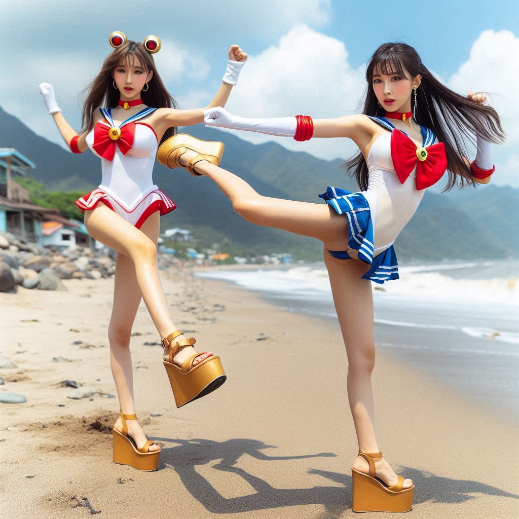 Cosplay Series. Beautiful Warrior Girl III. Emotional Changes