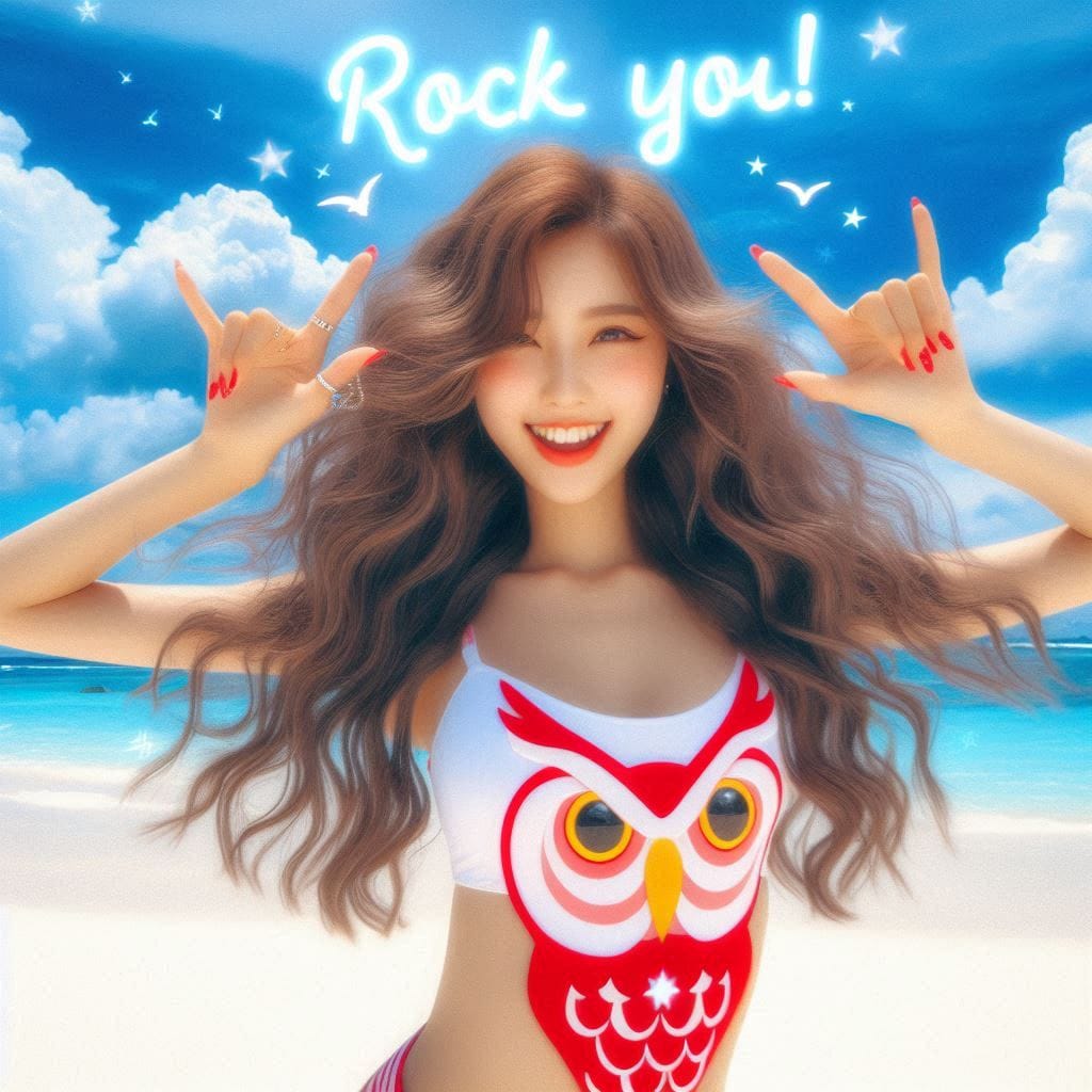 Beach Owl Swimsuit Emote Gesture