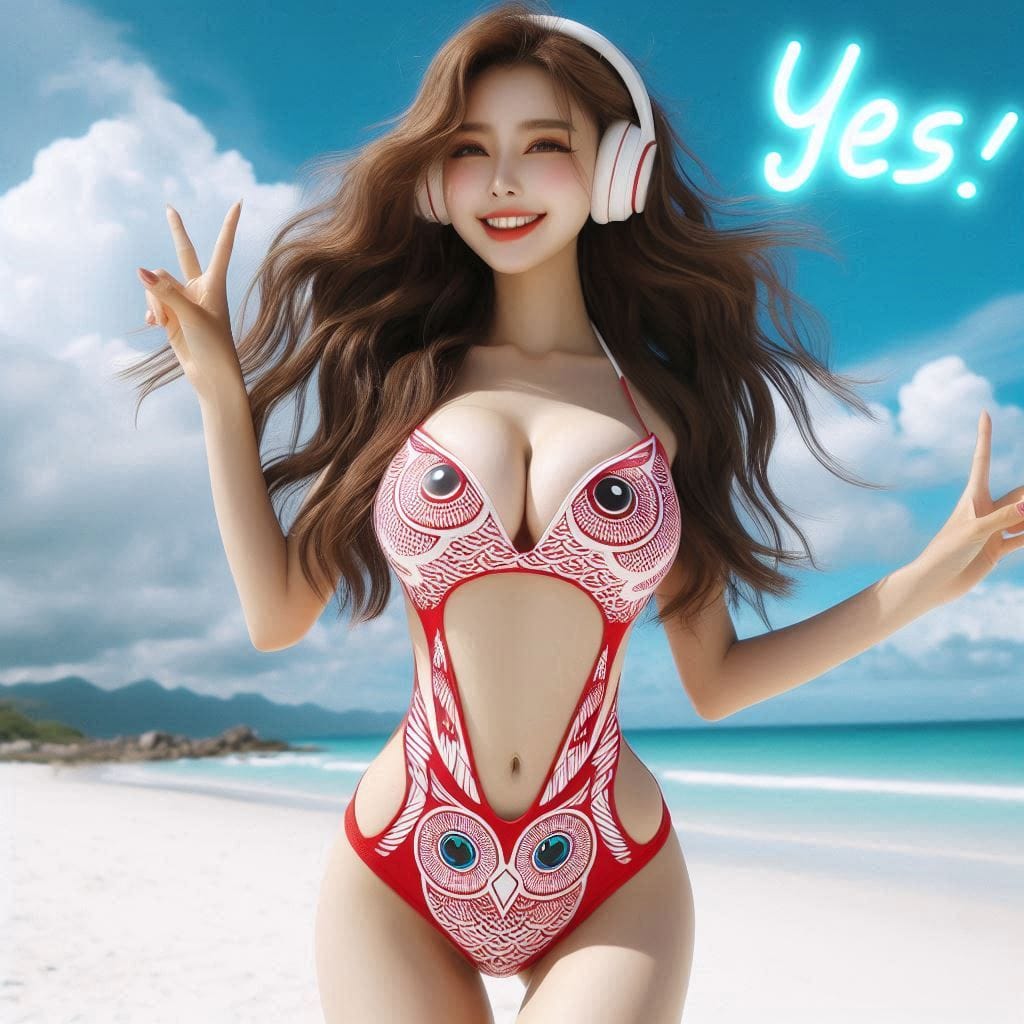 Beach Owl Swimsuit Emote Gesture
