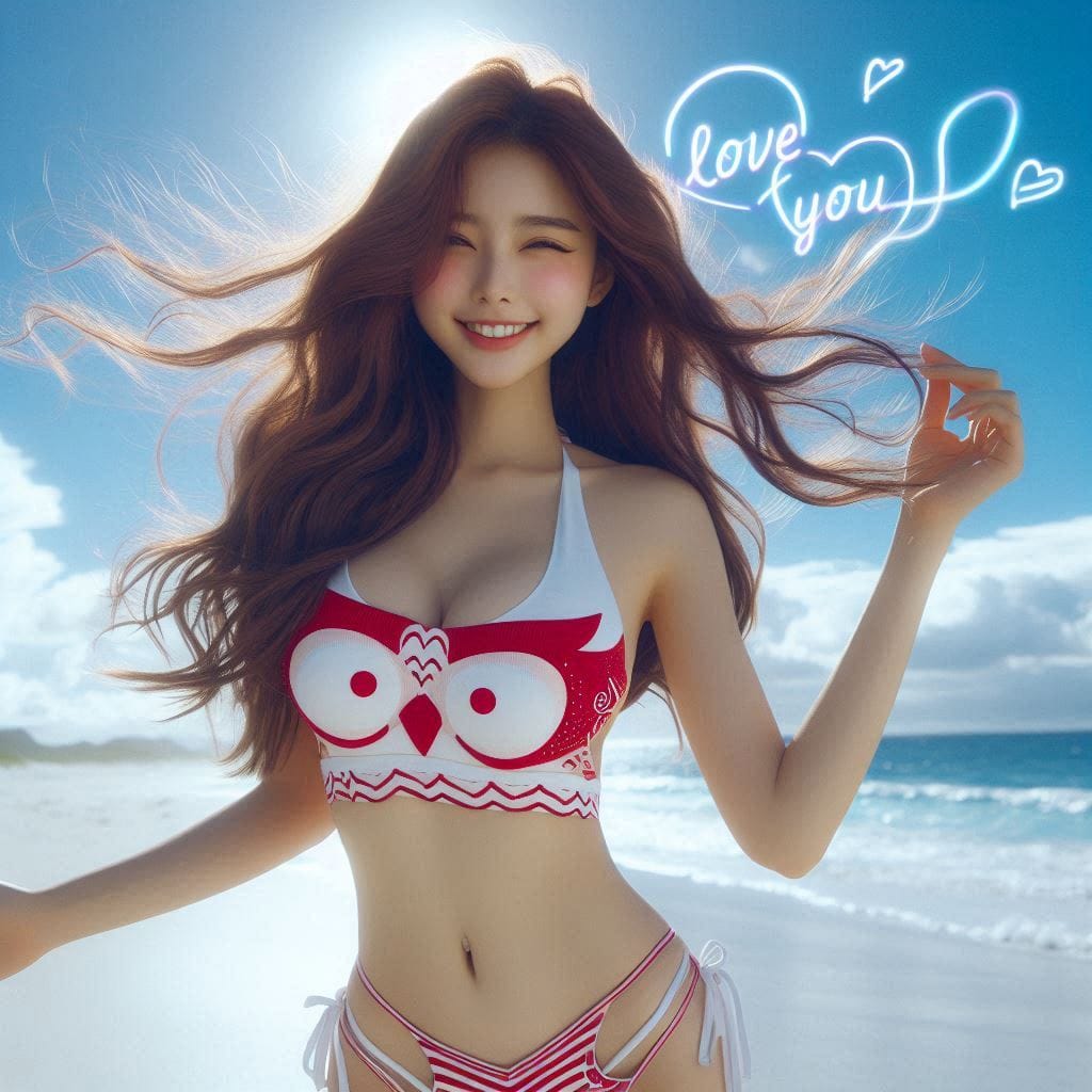 Beach Owl Swimsuit Emote Gesture