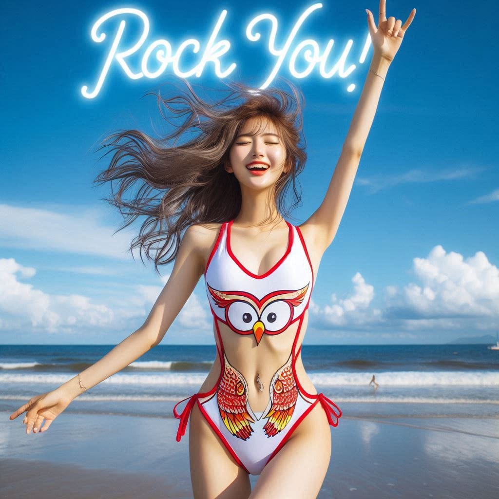 Beach Owl Swimsuit Emote Gesture