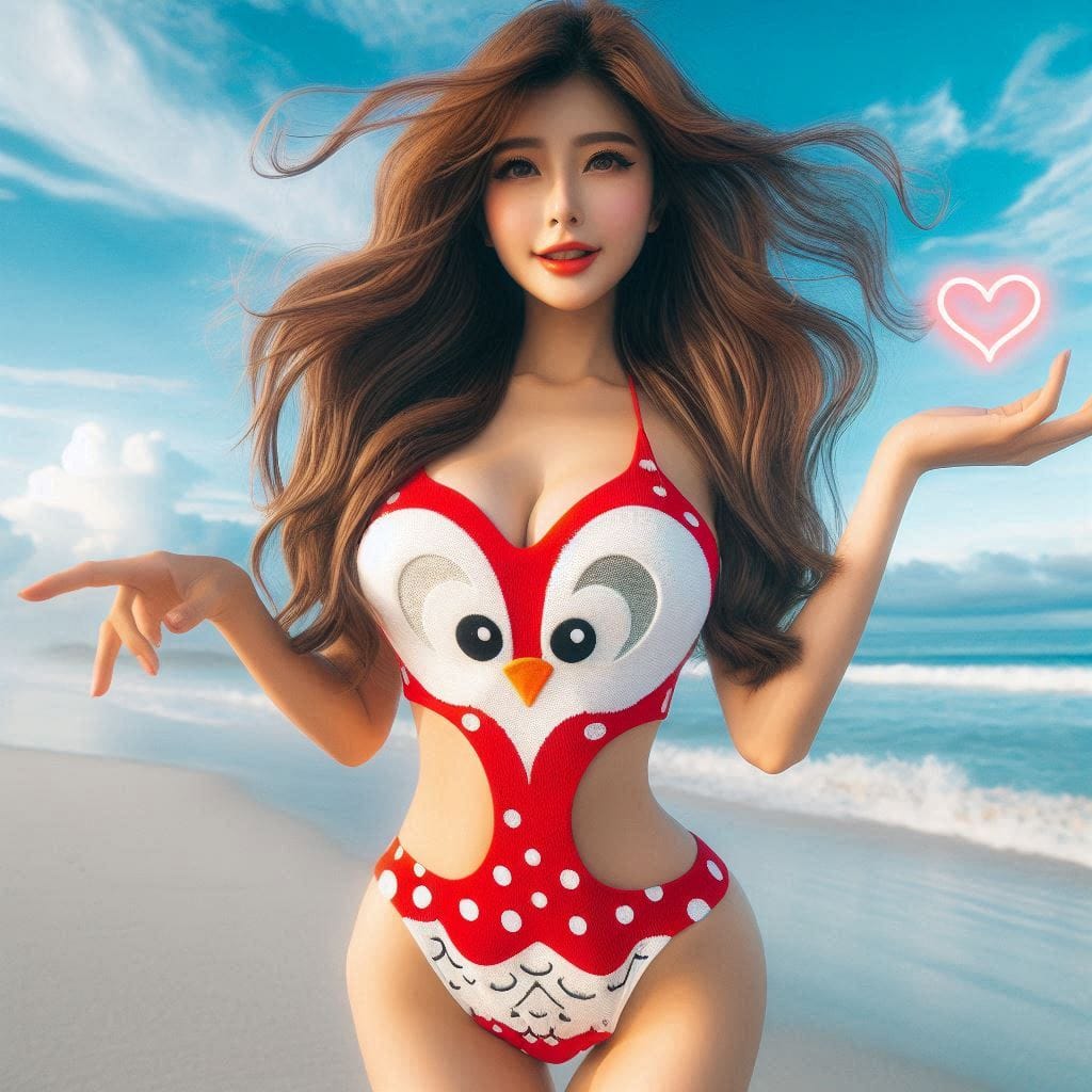 Beach Owl Swimsuit Emote Gesture