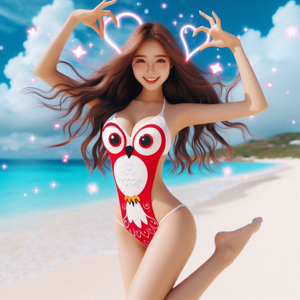 Beach Owl Swimsuit Emote Gesture