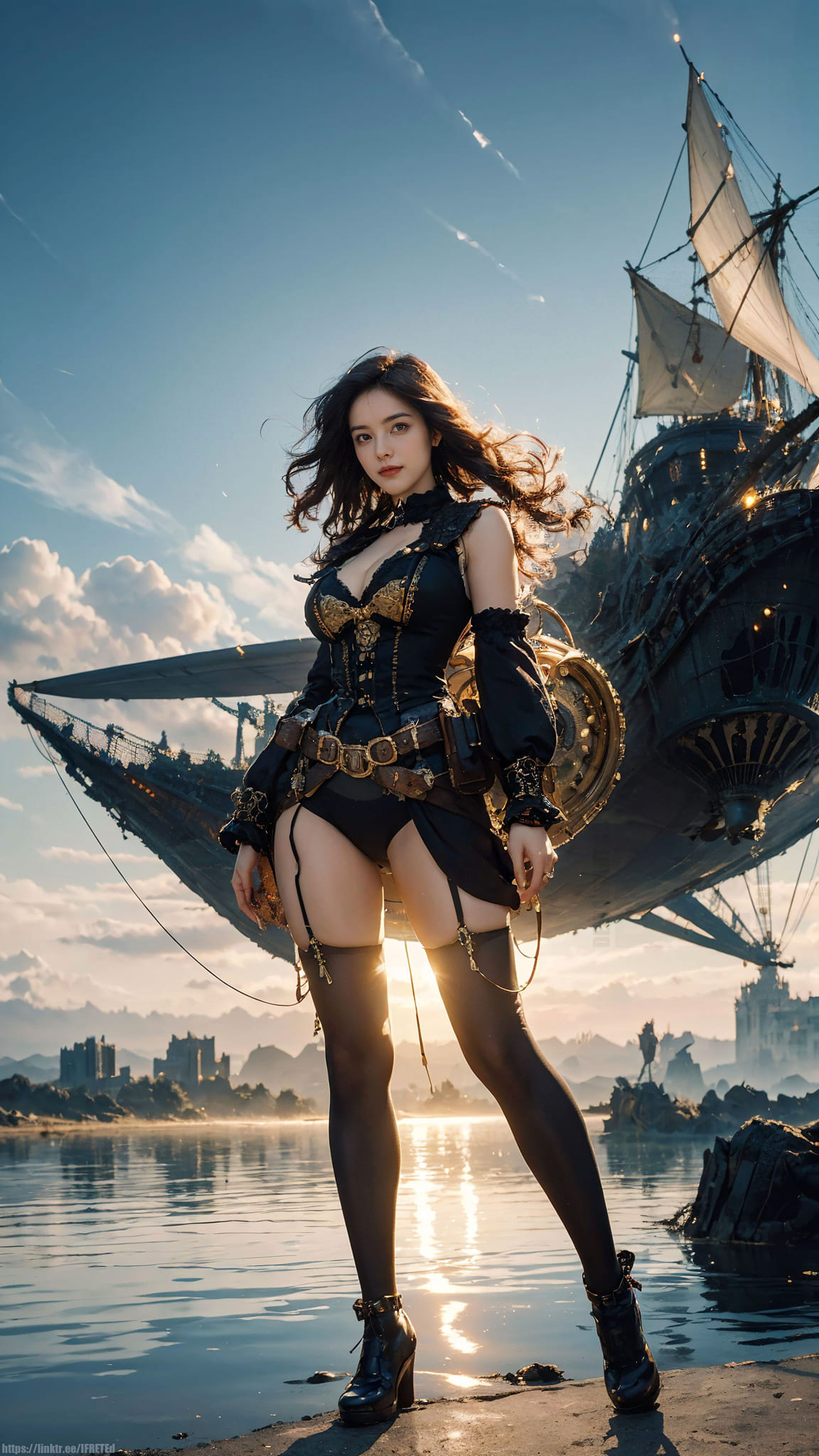 Sexy and deadly pirate captain