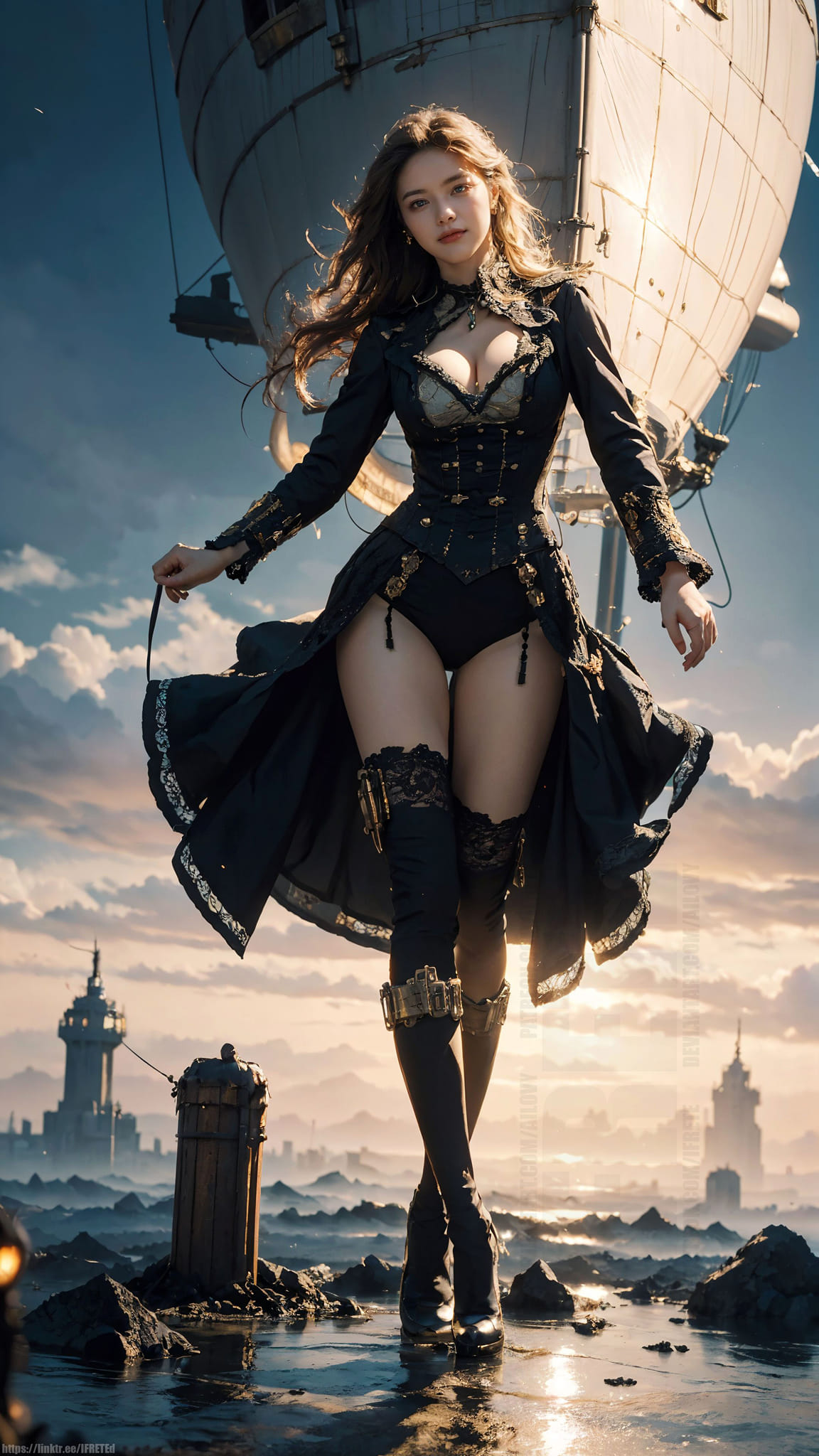 Sexy and deadly pirate captain