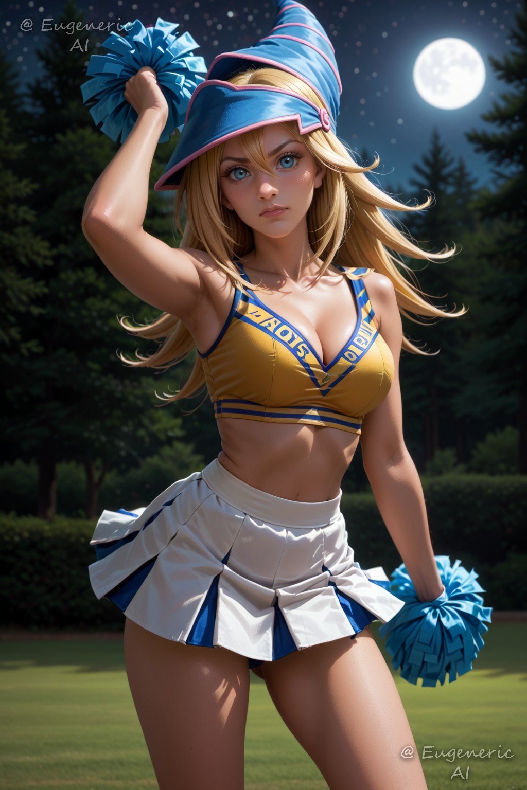 ! Dark Magician Girl (Yu-Gi-Oh) 3 (Y) commission cheerleader archive with all