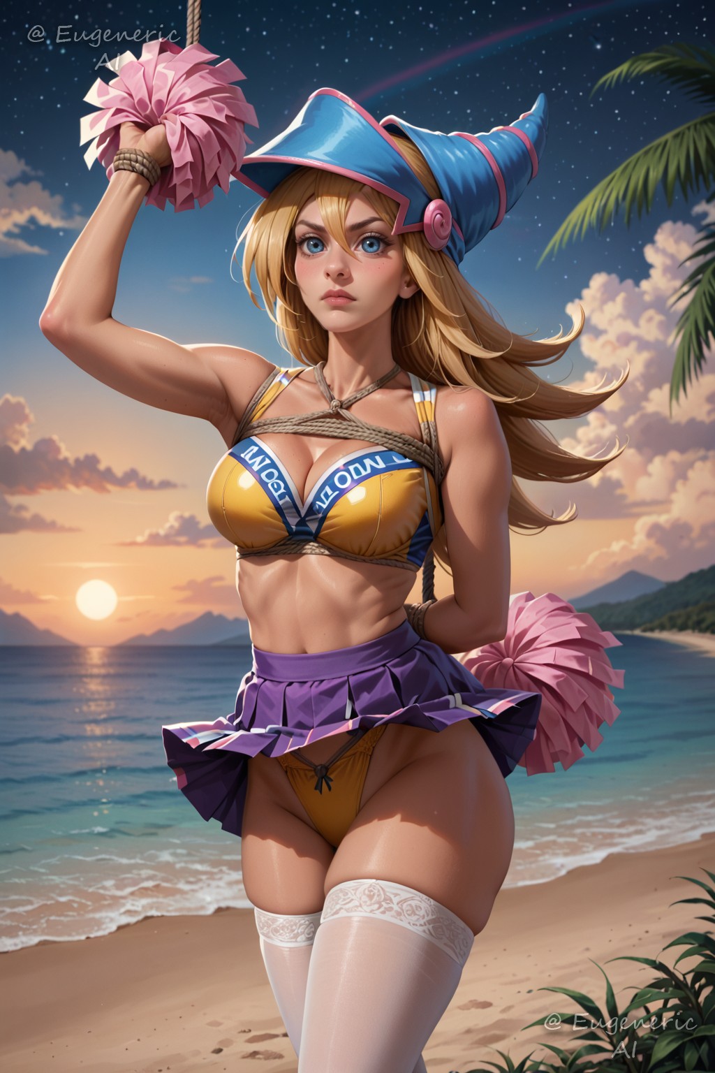 ! Dark Magician Girl (Yu-Gi-Oh) 3 (Y) commission cheerleader archive with all