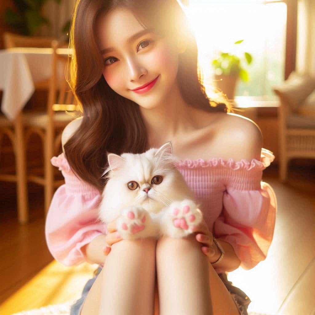 Can't resist the little pink kitten pad