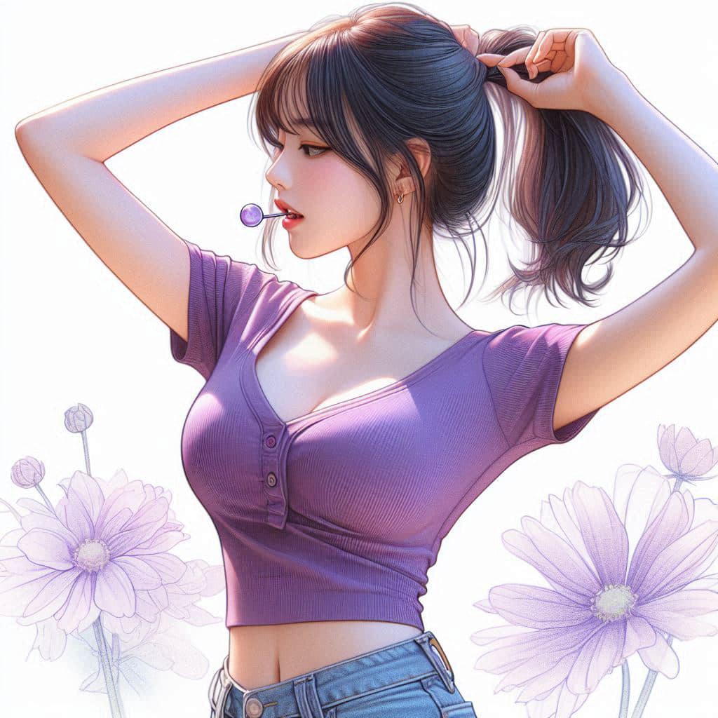 I heard that lifting hair. The action of tying the ponytail will discharge. It is heartwarming.