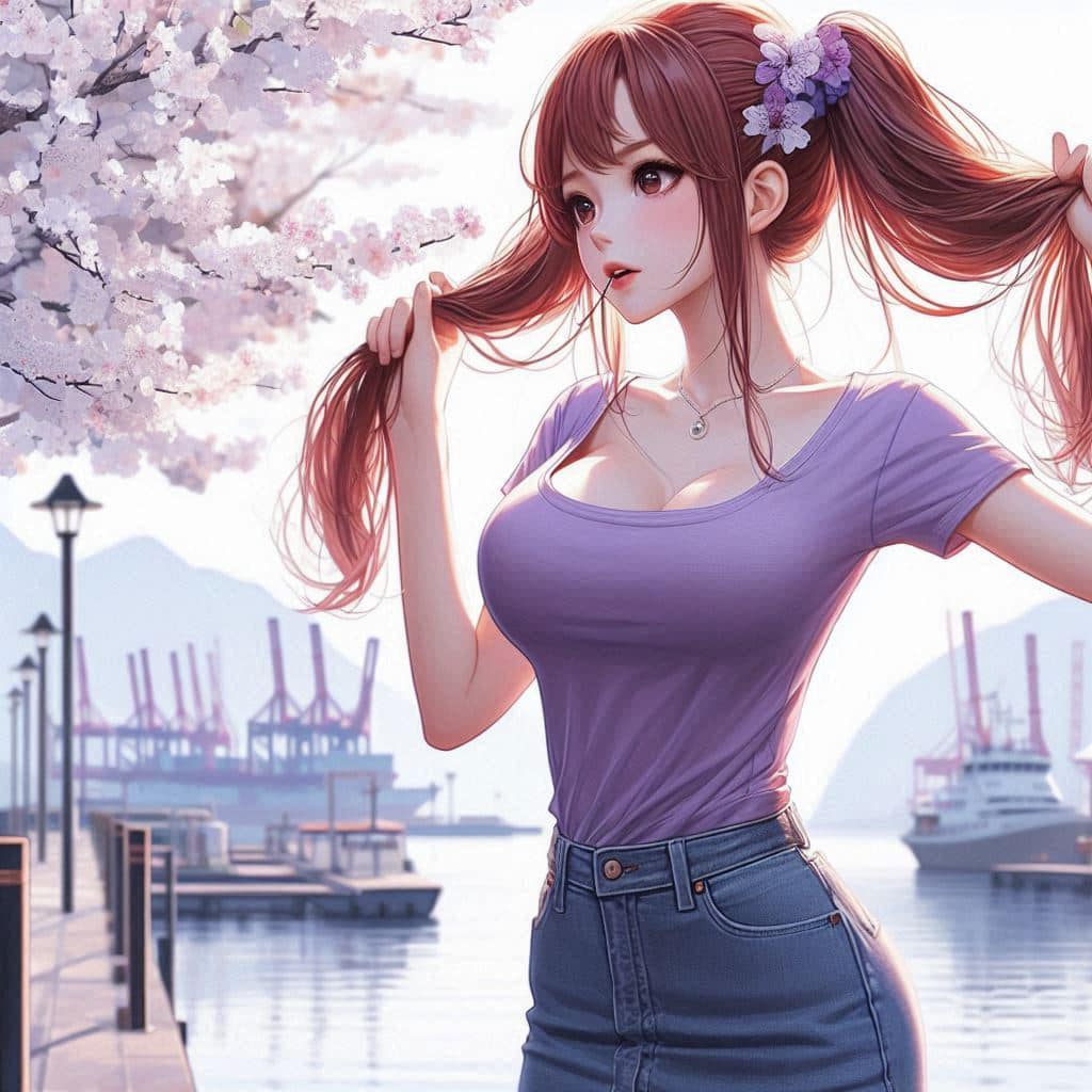 I heard that lifting hair. The action of tying the ponytail will discharge. It is heartwarming.