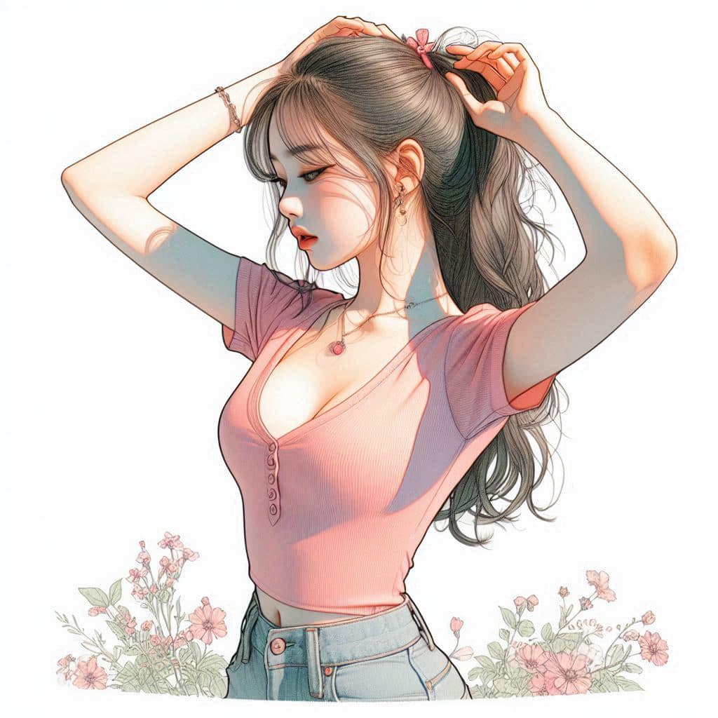 I heard that lifting hair. The action of tying the ponytail will discharge. It is heartwarming.