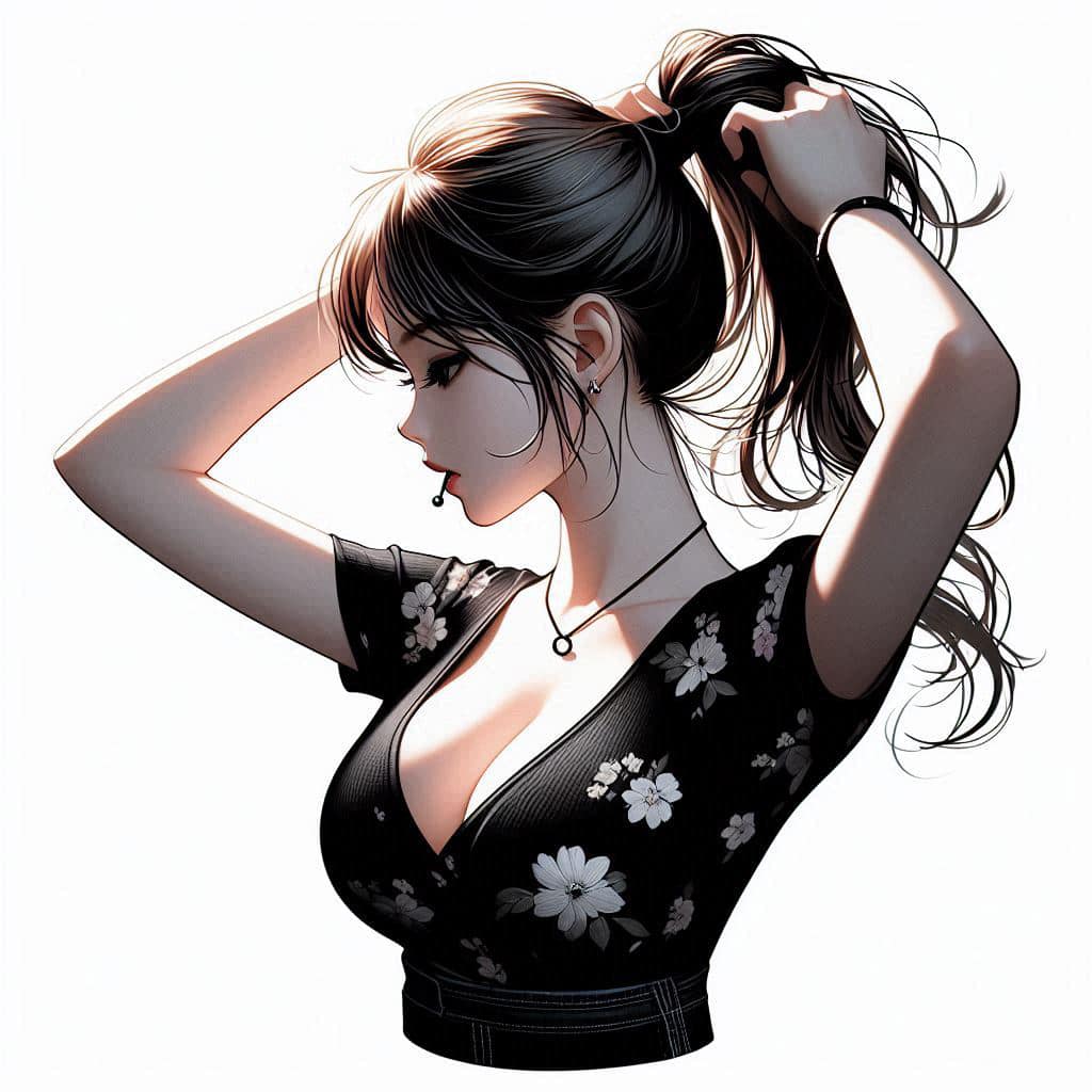 I heard that lifting hair. The action of tying the ponytail will discharge. It is heartwarming.