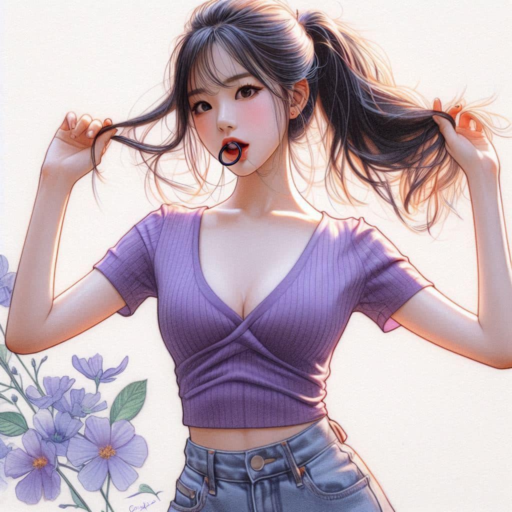 I heard that lifting hair. The action of tying the ponytail will discharge. It is heartwarming.