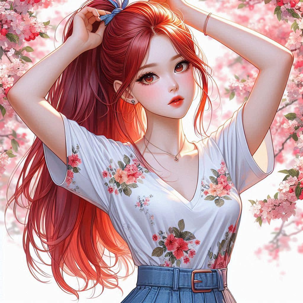 I heard that lifting hair. The action of tying the ponytail will discharge. It is heartwarming.