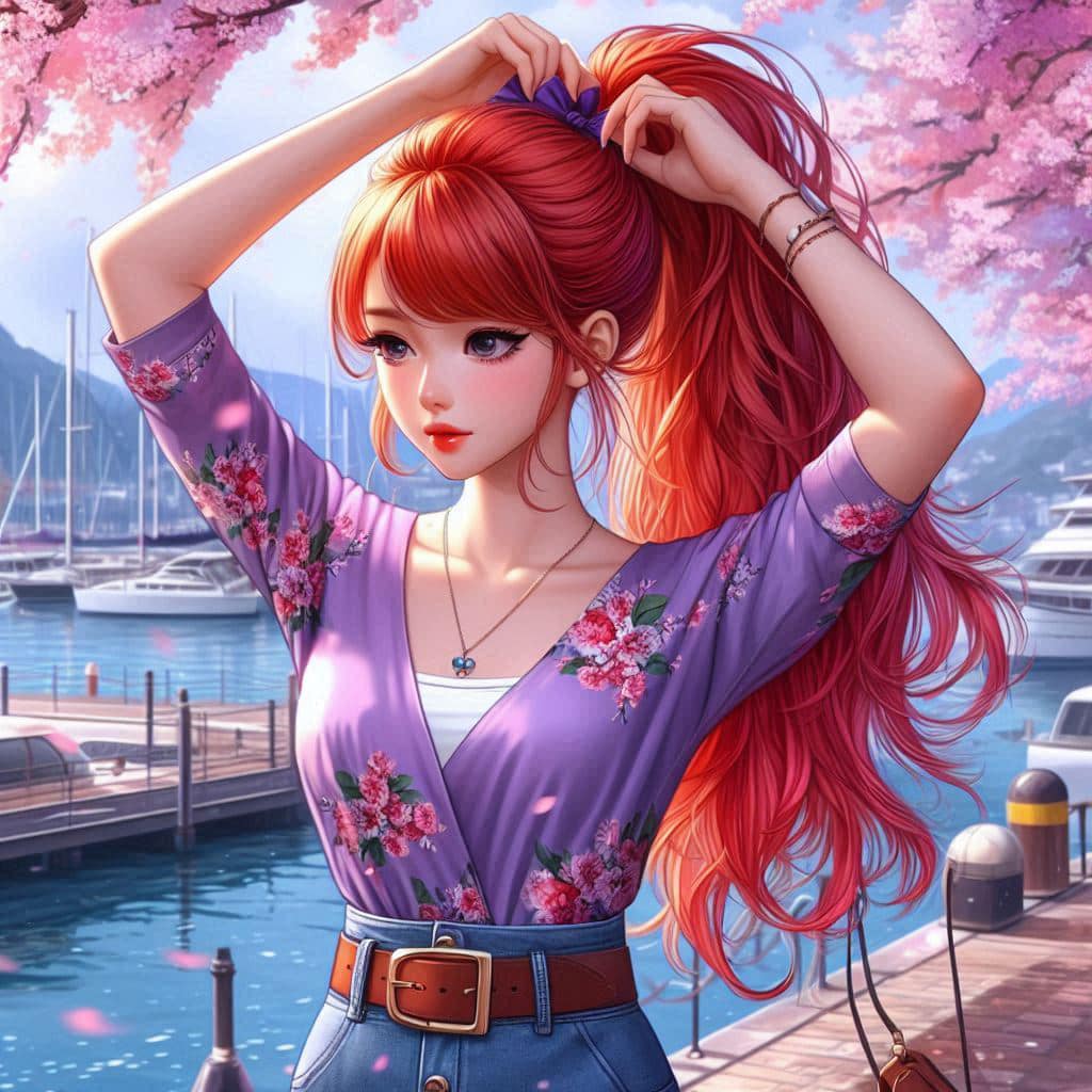 I heard that lifting hair. The action of tying the ponytail will discharge. It is heartwarming.