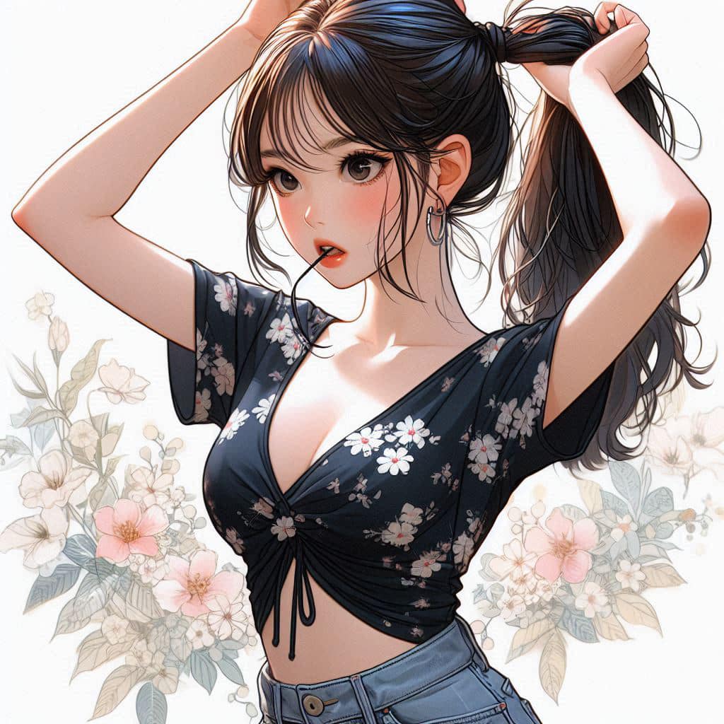 I heard that lifting hair. The action of tying the ponytail will discharge. It is heartwarming.
