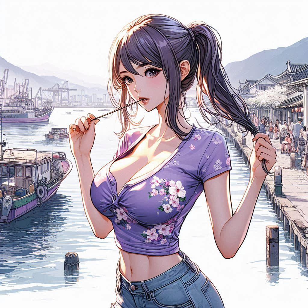 I heard that lifting hair. The action of tying the ponytail will discharge. It is heartwarming.