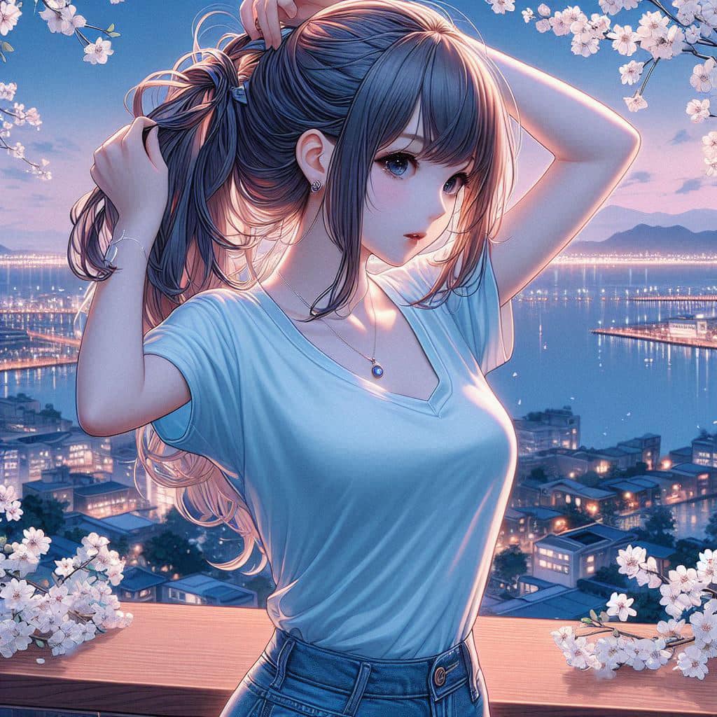 I heard that lifting hair. The action of tying the ponytail will discharge. It is heartwarming.