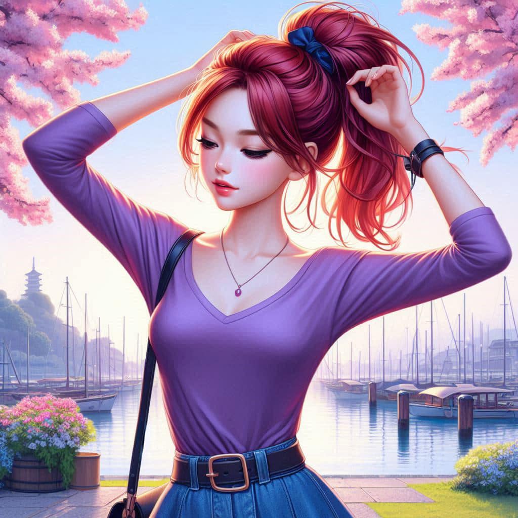I heard that lifting hair. The action of tying the ponytail will discharge. It is heartwarming.