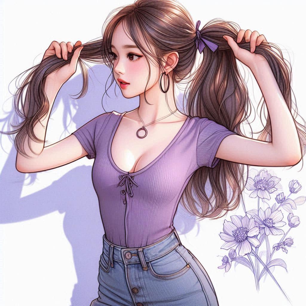 I heard that lifting hair. The action of tying the ponytail will discharge. It is heartwarming.